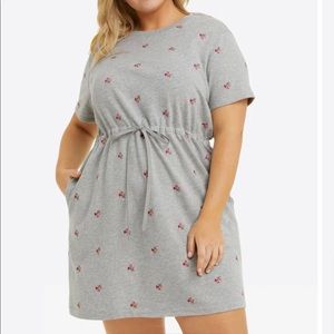 DRAPER JAMES Gretchen Sweatshirt Dress in Embroidered Viola - Women’s XXL - NWT